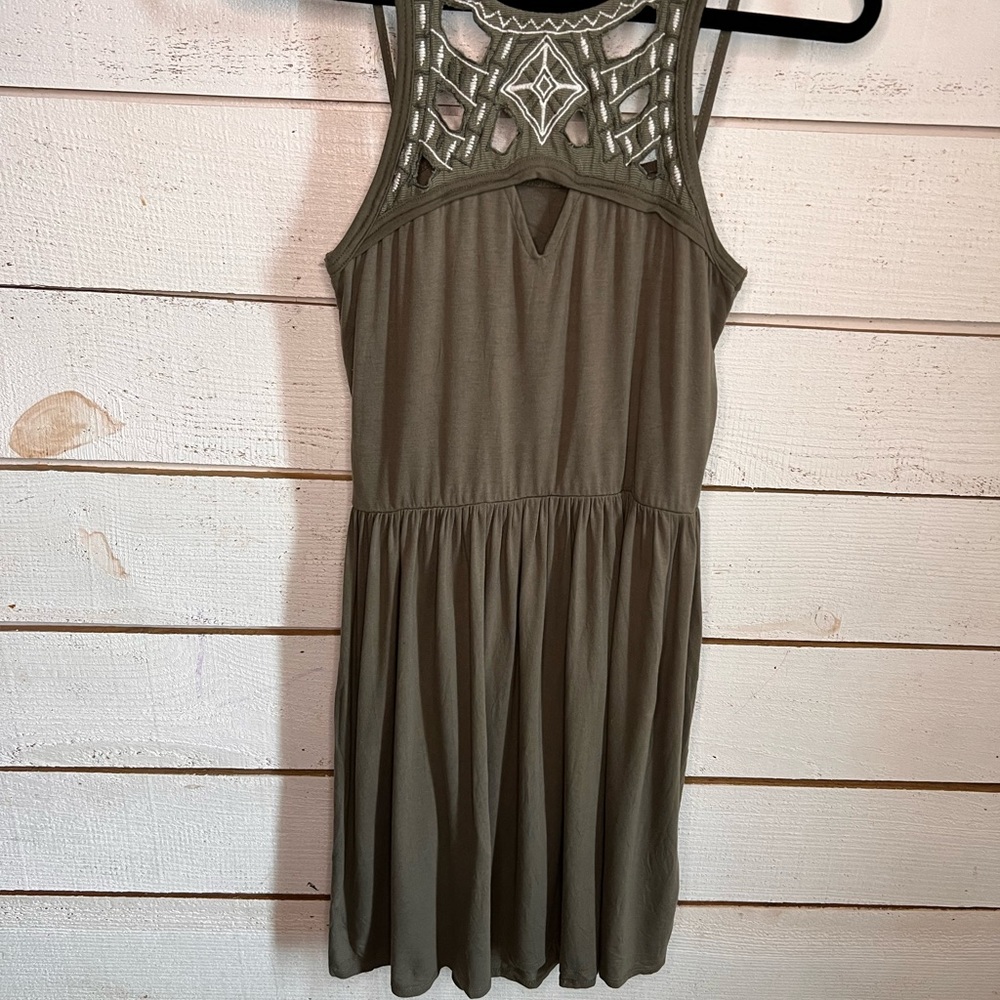 Empyre Green Embroidered Dress Size S